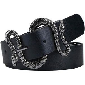 Black Leather Snake Belt - Perfect for Era’s Tour Reputation